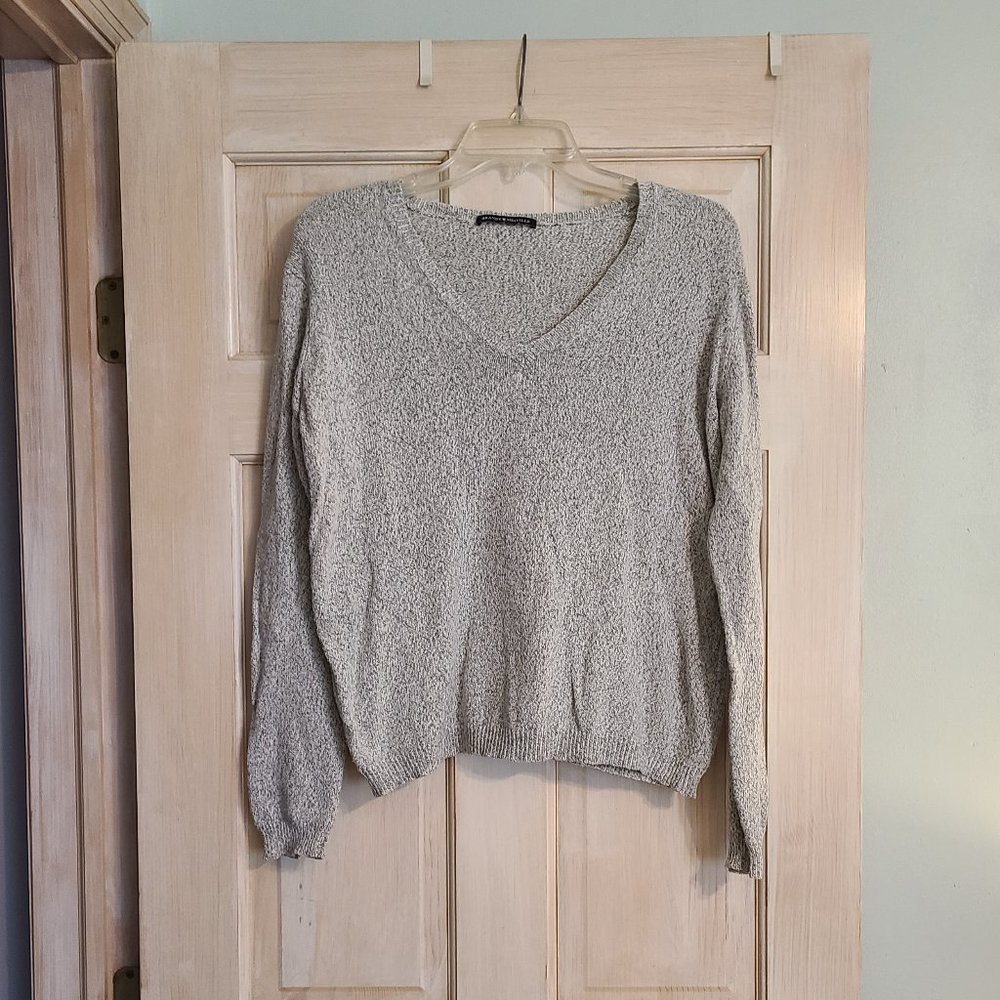 Brandy Melville Grey V Neck Sweater